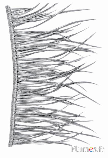 Gans guirlande - lengte van veren 13-19 cm - zilverkleurig